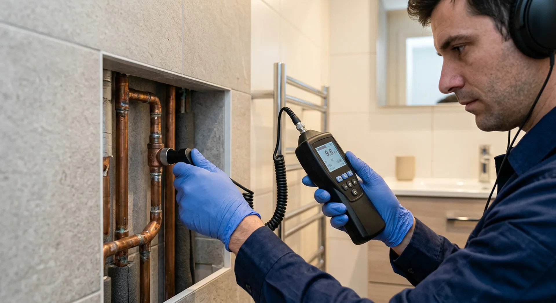 recherche de fuite d'eau non destructive